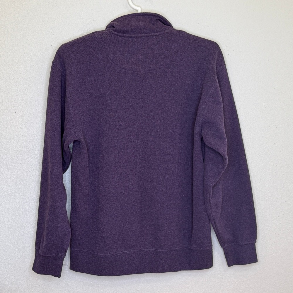 Orvis 1/4 Zip Pullover Sweater Mens Size Medium Purple Long Sleeve Collar Cotton - Picture 5 of 9